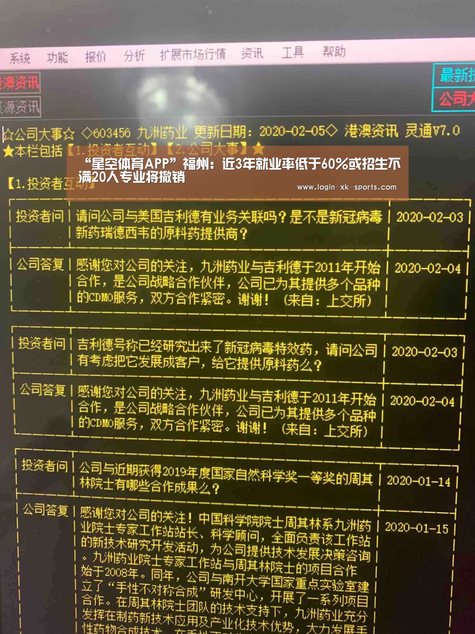 “星空体育APP”福州：近3年就业率低于60%或招生不满20人专业将撤销(图3)
